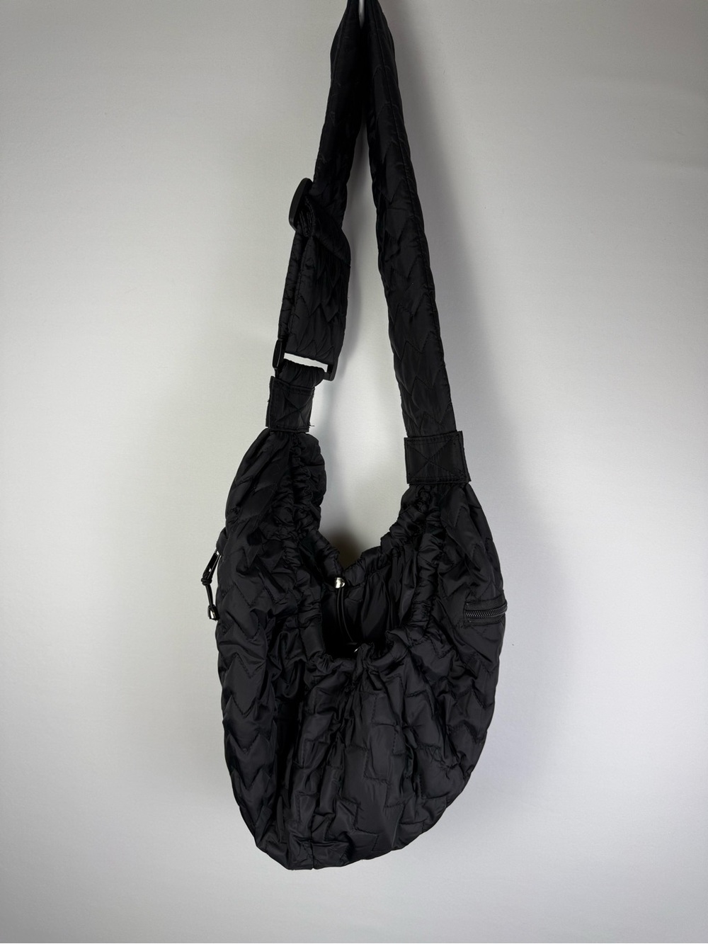 Top Paw Packable Sling Pet Carrier, Adjustable, Black Nylon